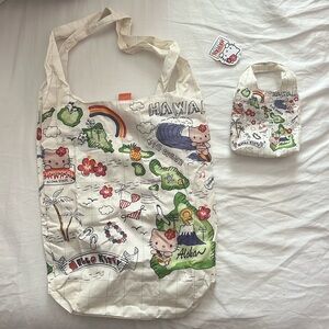 New with tags Hawaiian islands Hello Kitty grocery tote bag with original holder